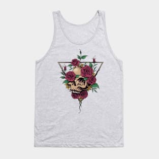 red rose skull Tank Top